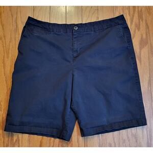 Croft & Barrow Woman Stretch Bermuda Blue Shorts Size 18 Reg